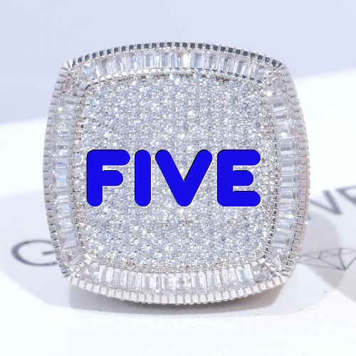 CUSTOM LETTER 3D ICED RING