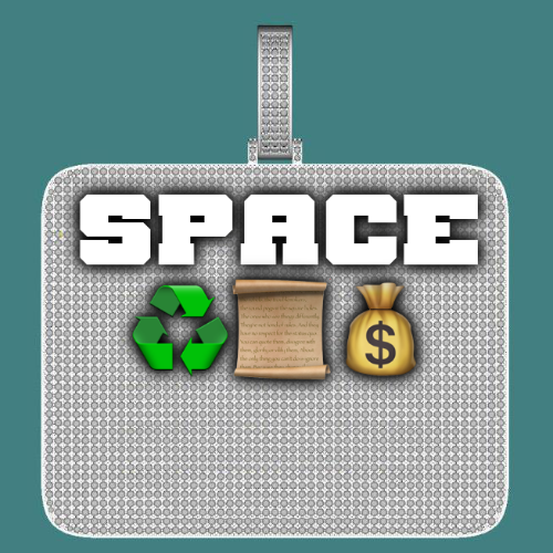 CUSTOM LETTER NECKLACE 3D BIG SQUARE