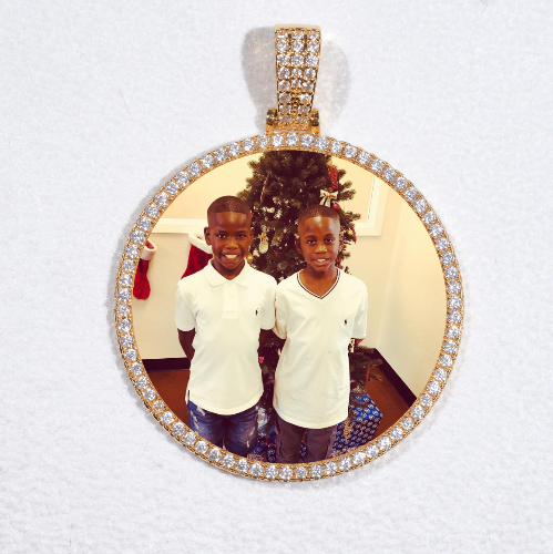 MEDIUM 3D CIRCLE CUSTOM PICTURE PENDANT
