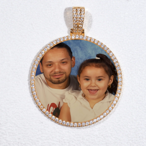 MEDIUM 3D CIRCLE CUSTOM PICTURE PENDANT