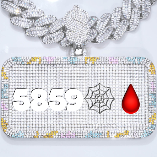 CUSTOM LETTER NECKLACE 3D COLORFUL SQUARE