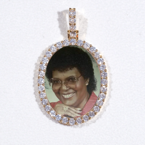 3D Oval Custom Picture Pendant