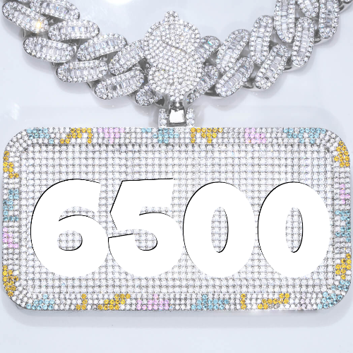 CUSTOM LETTER NECKLACE 3D COLORFUL SQUARE