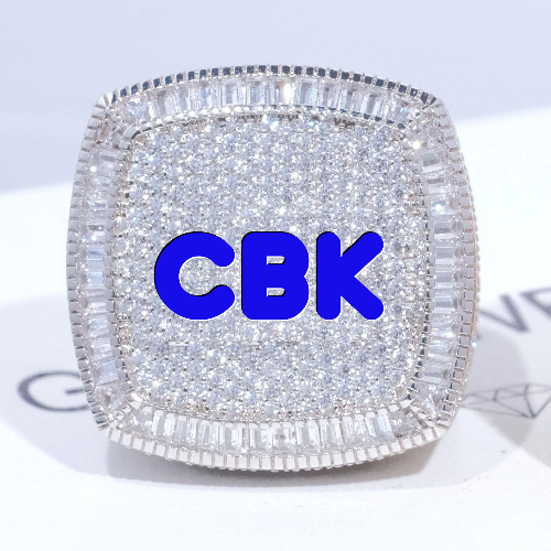 CUSTOM LETTER 3D ICED RING