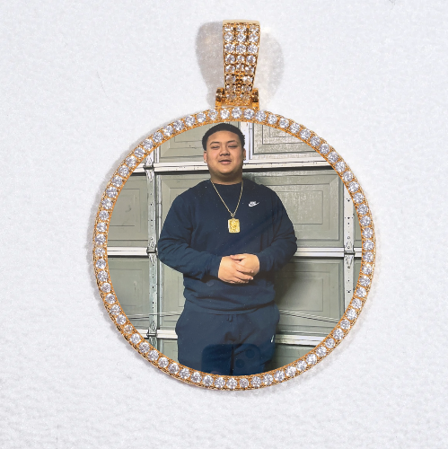 MEDIUM 3D CIRCLE CUSTOM PICTURE PENDANT