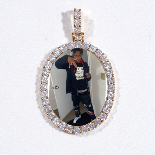 3D Oval Custom Picture Pendant