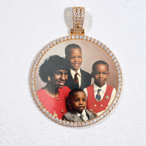 MEDIUM 3D CIRCLE CUSTOM PICTURE PENDANT