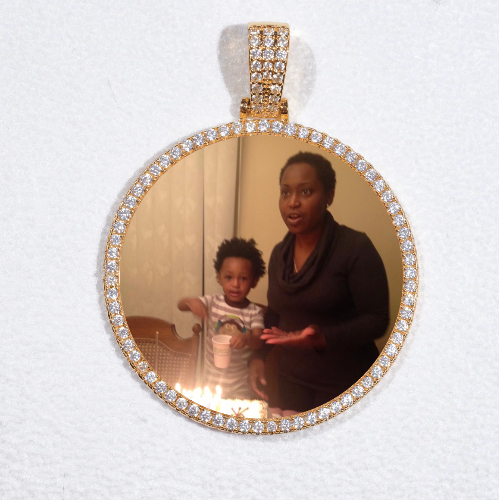 MEDIUM 3D CIRCLE CUSTOM PICTURE PENDANT