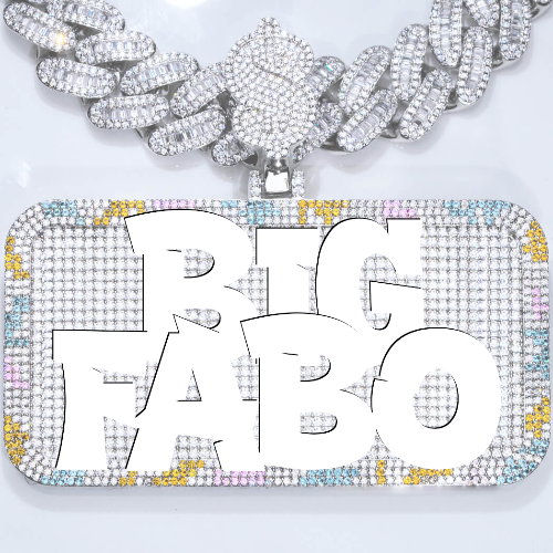 CUSTOM LETTER NECKLACE 3D COLORFUL SQUARE