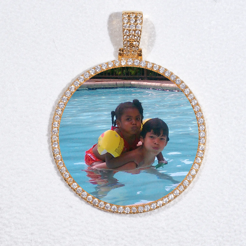 MEDIUM 3D CIRCLE CUSTOM PICTURE PENDANT