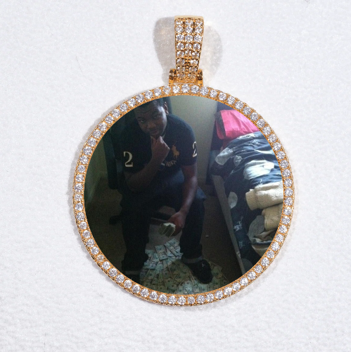 MEDIUM 3D CIRCLE CUSTOM PICTURE PENDANT