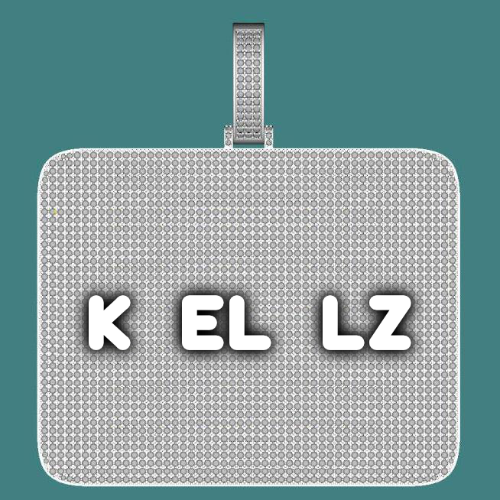 CUSTOM LETTER NECKLACE 3D BIG SQUARE