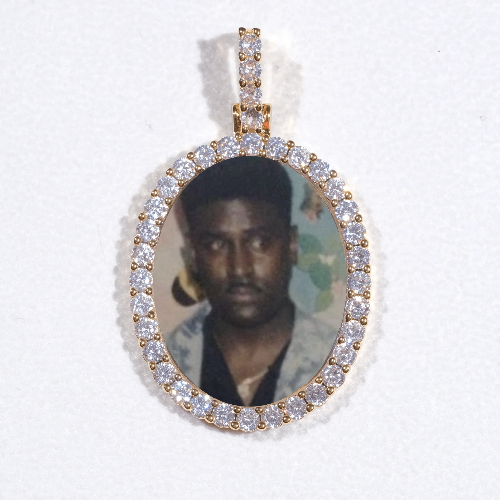 3D Oval Custom Picture Pendant