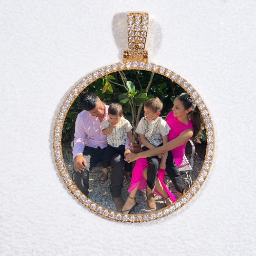MEDIUM 3D CIRCLE CUSTOM PICTURE PENDANT