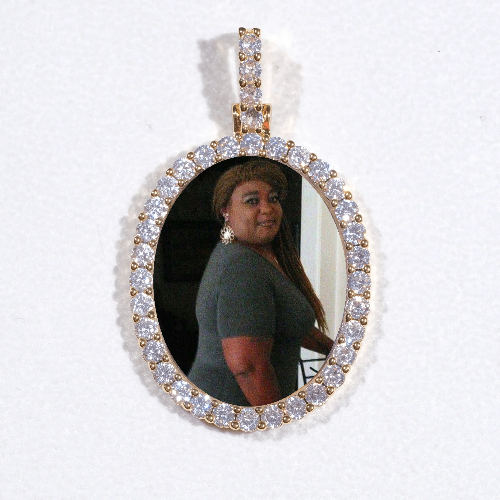 3D Oval Custom Picture Pendant