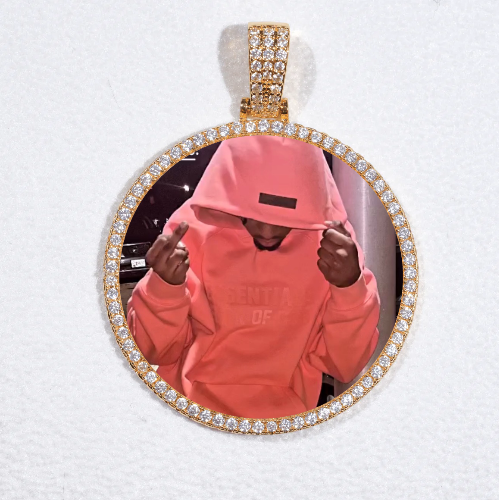 MEDIUM 3D CIRCLE CUSTOM PICTURE PENDANT