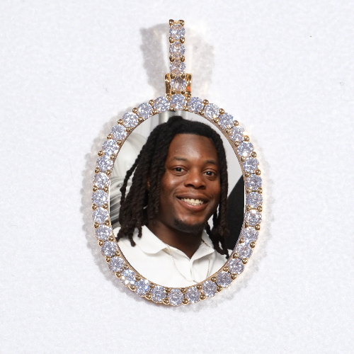 3D Oval Custom Picture Pendant