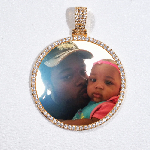 MEDIUM 3D CIRCLE CUSTOM PICTURE PENDANT