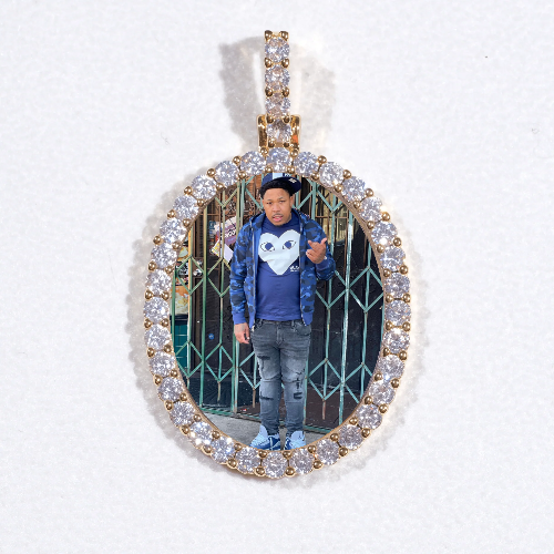 3D Oval Custom Picture Pendant