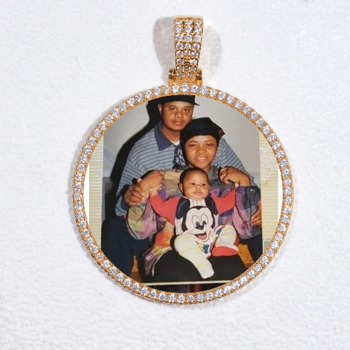 MEDIUM 3D CIRCLE CUSTOM PICTURE PENDANT