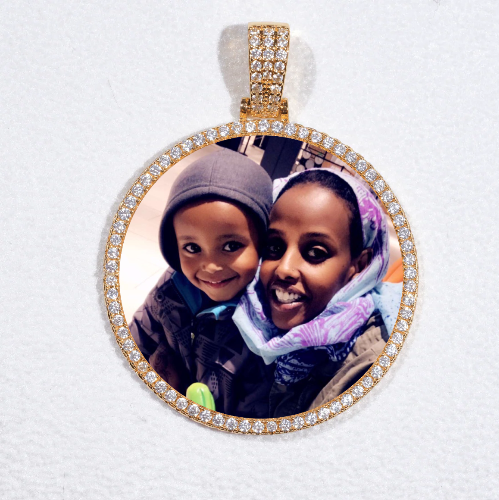 MEDIUM 3D CIRCLE CUSTOM PICTURE PENDANT