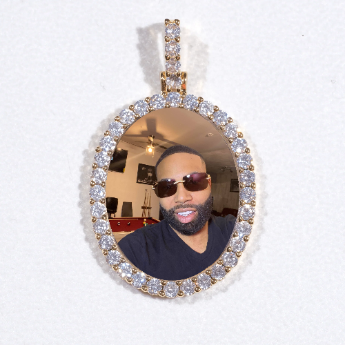 3D Oval Custom Picture Pendant