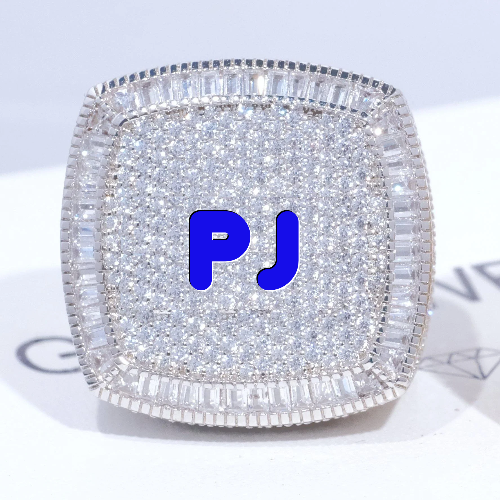CUSTOM LETTER 3D ICED RING