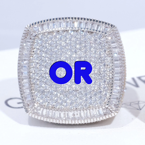 CUSTOM LETTER 3D ICED RING