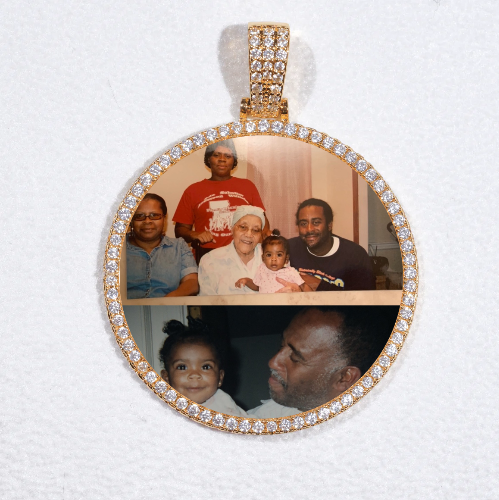 MEDIUM 3D CIRCLE CUSTOM PICTURE PENDANT