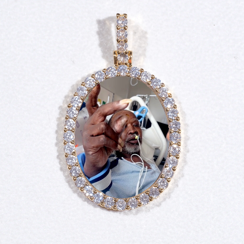 3D Oval Custom Picture Pendant