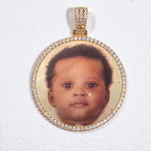 MEDIUM 3D CIRCLE CUSTOM PICTURE PENDANT