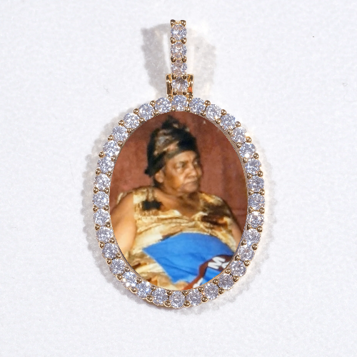 3D Oval Custom Picture Pendant