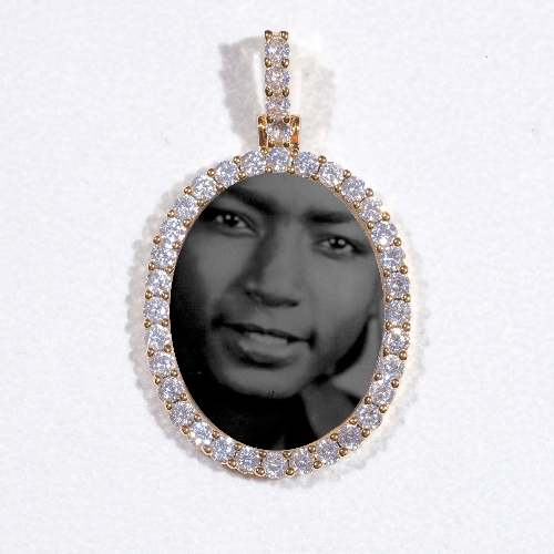 3D Oval Custom Picture Pendant