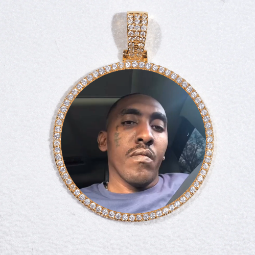 MEDIUM 3D CIRCLE CUSTOM PICTURE PENDANT