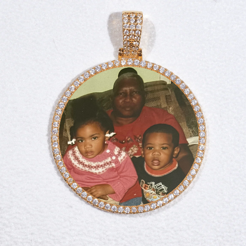 MEDIUM 3D CIRCLE CUSTOM PICTURE PENDANT
