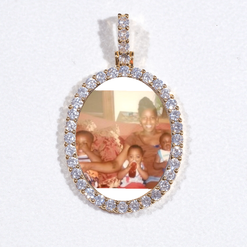 3D Oval Custom Picture Pendant