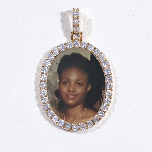 3D Oval Custom Picture Pendant