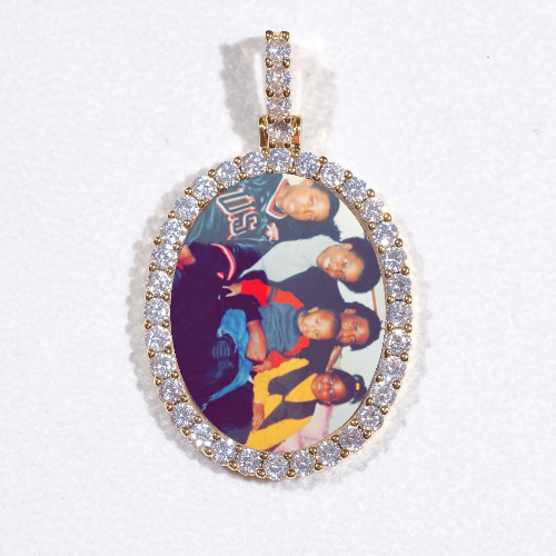 3D Oval Custom Picture Pendant