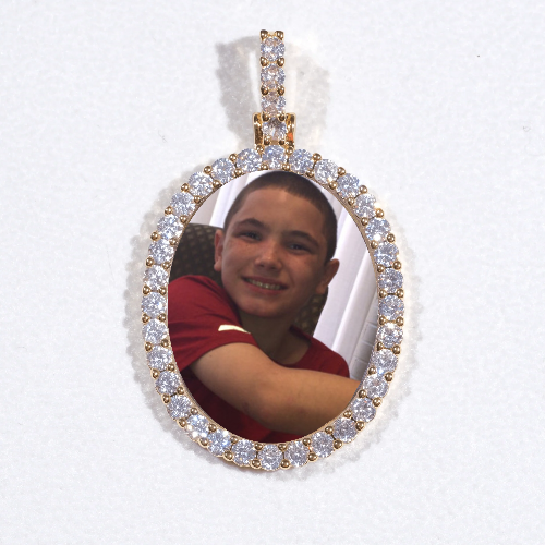 3D Oval Custom Picture Pendant