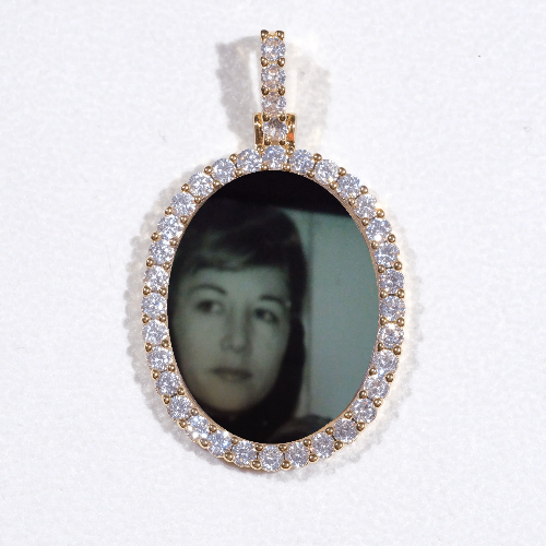 3D Oval Custom Picture Pendant