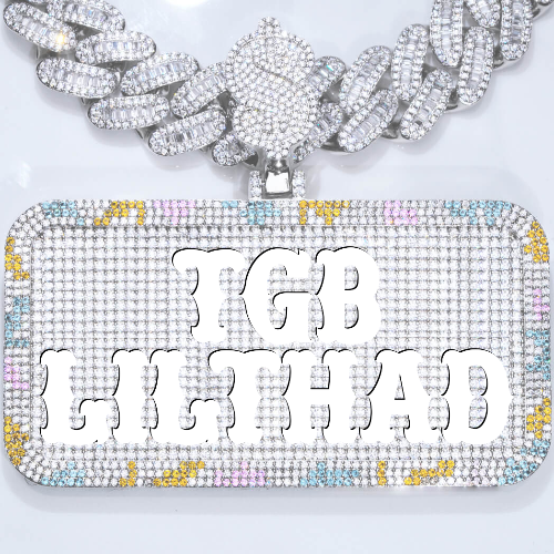 CUSTOM LETTER NECKLACE 3D COLORFUL SQUARE