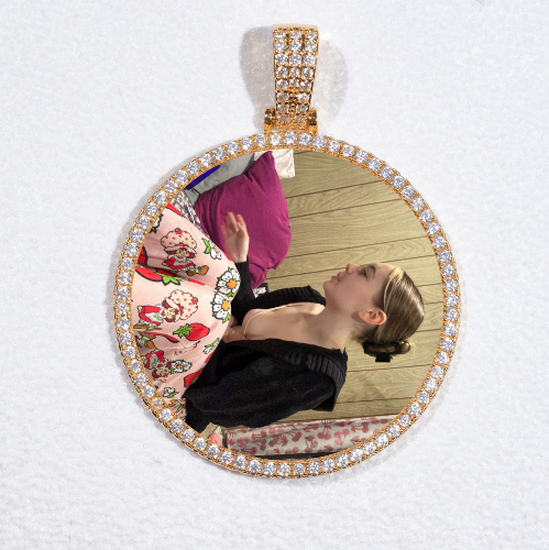 MEDIUM 3D CIRCLE CUSTOM PICTURE PENDANT