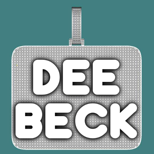 CUSTOM LETTER NECKLACE 3D BIG SQUARE