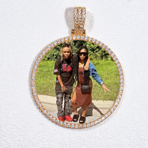MEDIUM 3D CIRCLE CUSTOM PICTURE PENDANT