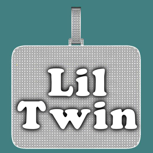 CUSTOM LETTER NECKLACE 3D BIG SQUARE