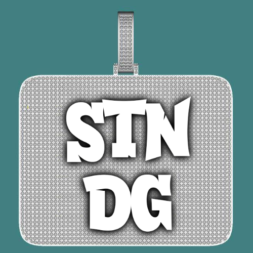 CUSTOM LETTER NECKLACE 3D BIG SQUARE