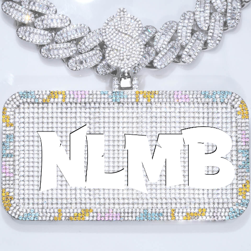 CUSTOM LETTER NECKLACE 3D COLORFUL SQUARE