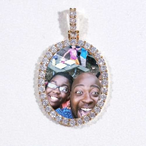 3D Oval Custom Picture Pendant