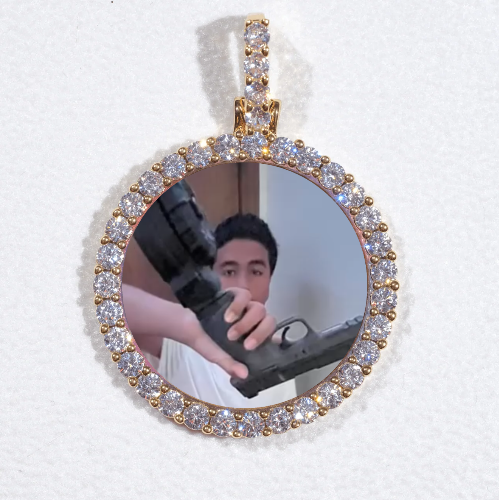 3D CIRCLE CUSTOM PICTURE PENDANT SMALL SIZE