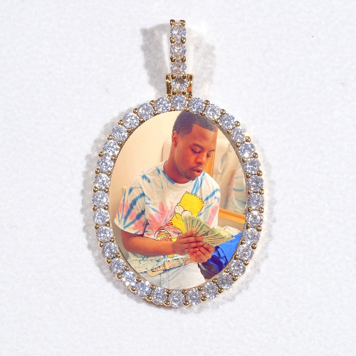 3D Oval Custom Picture Pendant